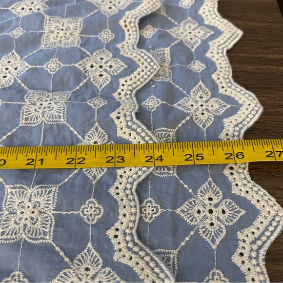 Zara Blue and White Bell Sleeve Blouse M - Picture 10 of 11